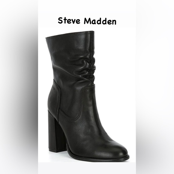 Steve Madden Vector Leather Slouchy Booties Size